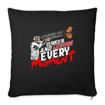 Clay Pigeon Shooting Clay Pigeon Shooting Shooting - Sofa pillowcase 17,3'' x 17,3'' (45 x 45 cm) - black - Front