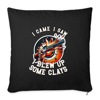 Clay Pigeon Shooting Clay Pigeon Shooting Shooting - Sofa pillowcase 17,3'' x 17,3'' (45 x 45 cm) - black - Front