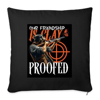 Clay Pigeon Shooting Clay Pigeon Shooting Shooting - Sofa pillowcase 17,3'' x 17,3'' (45 x 45 cm) - black - Front