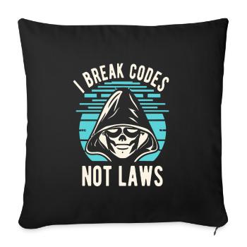 Ethical Hacking Analyst Ethical Cyber Security - Sofa pillowcase 17,3'' x 17,3'' (45 x 45 cm) - black - Front