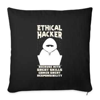 Ethical Hacking Analyst Ethical Cyber Security - Sofa pillowcase 17,3'' x 17,3'' (45 x 45 cm) - black - Front
