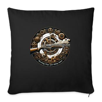 Clay Pigeon Shooting Clay Pigeon Shooting Shooting - Sofa pillowcase 17,3'' x 17,3'' (45 x 45 cm) - black - Front