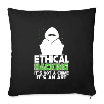 Ethical Hacking Analyst Ethical Cyber Security - Sofa pillowcase 17,3'' x 17,3'' (45 x 45 cm) - black - Front
