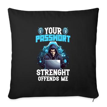 Ethical Hacking Analyst Ethical Cyber Security - Sofa pillowcase 17,3'' x 17,3'' (45 x 45 cm) - black - Front