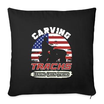 Tondeuse à gazon Tondeuse à gazon de course Tondeuse à gazon de course - Housse de coussin décorative 45 x 45 cm - noir - Devant