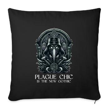 Spooky Halloween Horror Plague Doctor - Sofa pillowcase 17,3'' x 17,3'' (45 x 45 cm) - black - Front