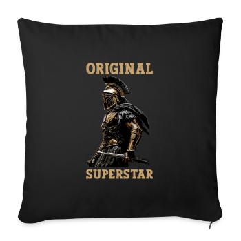Jules César Histoire romaine Empire romain - Housse de coussin décorative 45 x 45 cm - noir - Devant