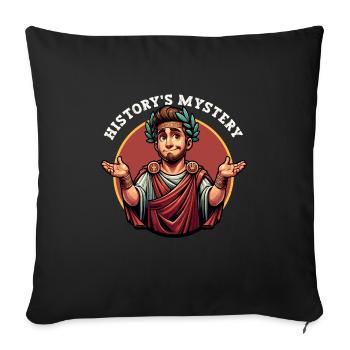 Jules César Histoire romaine Empire romain - Housse de coussin décorative 45 x 45 cm - noir - Devant