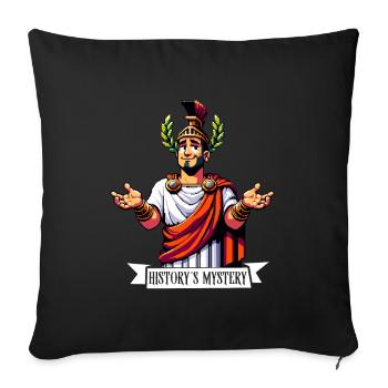 Jules César Histoire romaine Empire romain - Housse de coussin décorative 45 x 45 cm - noir - Devant