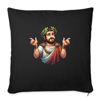 Jules César Histoire romaine Empire romain - Housse de coussin décorative 45 x 45 cm - noir - Devant