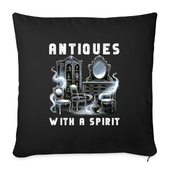 Paranormal Investigator Ghost Halloween Evp Haunte - Sofa pillowcase 17,3'' x 17,3'' (45 x 45 cm) - black - Front