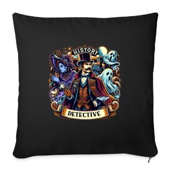 Paranormal Investigator Ghost Halloween Evp Haunte - Sofa pillowcase 17,3'' x 17,3'' (45 x 45 cm) - black - Front