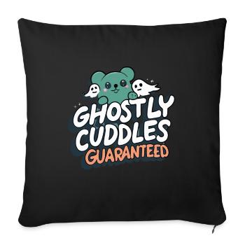 Paranormal Investigator Ghost Halloween Evp Haunte - Sofa pillowcase 17,3'' x 17,3'' (45 x 45 cm) - black - Front