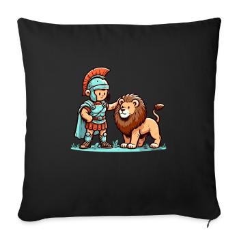 Jules César Histoire romaine Empire romain - Housse de coussin décorative 45 x 45 cm - noir - Devant