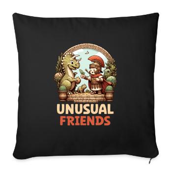 Jules César Histoire romaine Empire romain - Housse de coussin décorative 45 x 45 cm - noir - Devant