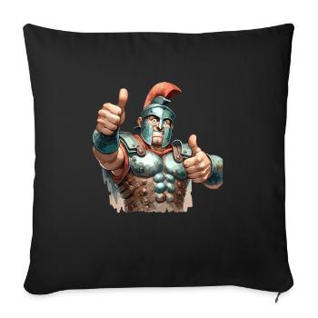 Jules César Histoire romaine Empire romain - Housse de coussin décorative 45 x 45 cm - noir - Devant