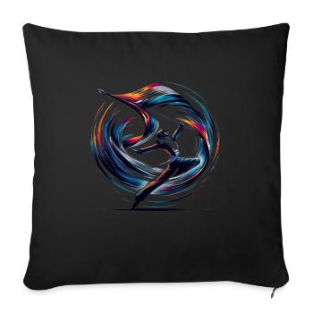 Winter Guard Instructor Colorguard Captain Gift - Sofa pillowcase 17,3'' x 17,3'' (45 x 45 cm) - black - Front