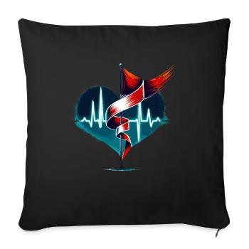 Winter Guard Instructor Colorguard Captain Gift - Sofa pillowcase 17,3'' x 17,3'' (45 x 45 cm) - black - Front