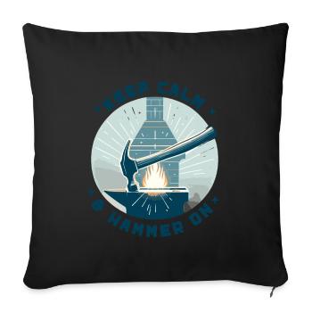Blacksmith Metalworker Bladesmith Metal - Sofa pillowcase 17,3'' x 17,3'' (45 x 45 cm) - black - Front