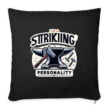 Blacksmith Metalworker Bladesmith Metal - Sofa pillowcase 17,3'' x 17,3'' (45 x 45 cm) - black - Front