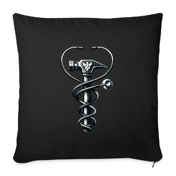 Blacksmith Metalworker Bladesmith Metal - Sofa pillowcase 17,3'' x 17,3'' (45 x 45 cm) - black - Front