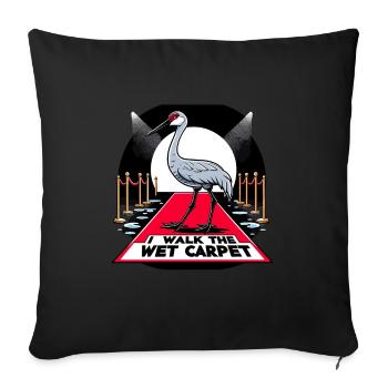 Sandhill Crane Lovers Bird Watching - Sofa pillowcase 17,3'' x 17,3'' (45 x 45 cm) - black - Front
