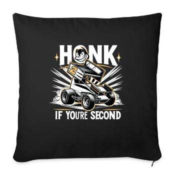 Sprint Car Mom Dirt Track Racing Jour de course - Housse de coussin décorative 45 x 45 cm - noir - Devant