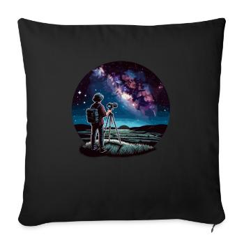 Astrophotography Astronomy Space Camera - Sofa pillowcase 17,3'' x 17,3'' (45 x 45 cm) - black - Front