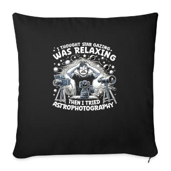 Astrophotography Astronomy Space Camera - Sofa pillowcase 17,3'' x 17,3'' (45 x 45 cm) - black - Front