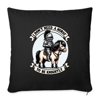 Knight Knight Medieval Renaissance Armor - Sofa pillowcase 17,3'' x 17,3'' (45 x 45 cm) - black - Front