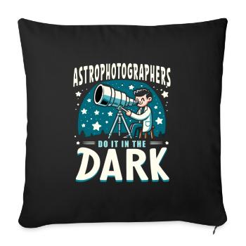 Astrophotography Astronomy Space Camera - Sofa pillowcase 17,3'' x 17,3'' (45 x 45 cm) - black - Front