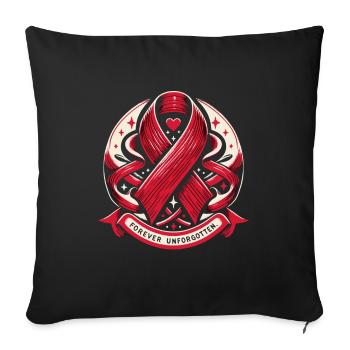 Stroke Survivor Stroke Awareness - Sofa pillowcase 17,3'' x 17,3'' (45 x 45 cm) - black - Front