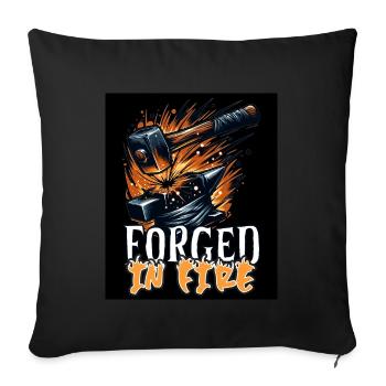 Blacksmith Metalworker Bladesmith Metal - Sofa pillowcase 17,3'' x 17,3'' (45 x 45 cm) - black - Front