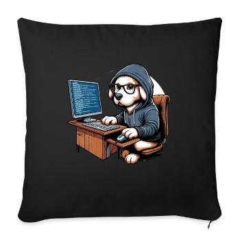 Ethical Hacking Analyst Ethical Cyber Security - Sofa pillowcase 17,3'' x 17,3'' (45 x 45 cm) - black - Front