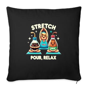 Maple Syrup Canada Tradition and Cones - Sofa pillowcase 17,3'' x 17,3'' (45 x 45 cm) - black - Front