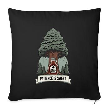 Maple Syrup Canada Tradition and Cones - Sofa pillowcase 17,3'' x 17,3'' (45 x 45 cm) - black - Front
