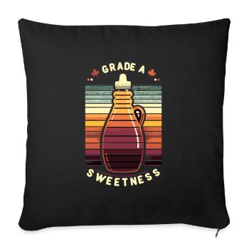 Maple Syrup Canada Tradition and Cones - Sofa pillowcase 17,3'' x 17,3'' (45 x 45 cm) - black - Front