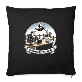 Ritterritter Mittelalterliche Renaissance-rüstung - Sofakissenbezug 45 x 45 cm - Schwarz - Vorne