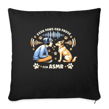 Asmr Chuchotement Asmr Enthousiaste Pleine conscience - Housse de coussin décorative 45 x 45 cm - noir - Devant