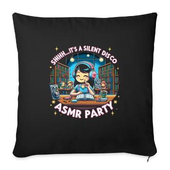 Asmr Chuchotement Asmr Enthousiaste Pleine conscience - Housse de coussin décorative 45 x 45 cm - noir - Devant