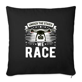 Drone pilote grand-père idée cadeau vieil homme avec - Housse de coussin décorative 45 x 45 cm - noir - Devant