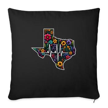 Texas Wildflowers Season Fields Flowers Texas - Sofa pillowcase 17,3'' x 17,3'' (45 x 45 cm) - black - Front