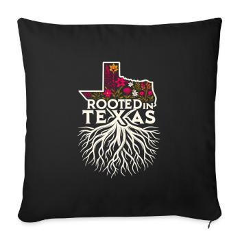 Texas Wildflowers Season Fields Flowers Texas - Sofa pillowcase 17,3'' x 17,3'' (45 x 45 cm) - black - Front