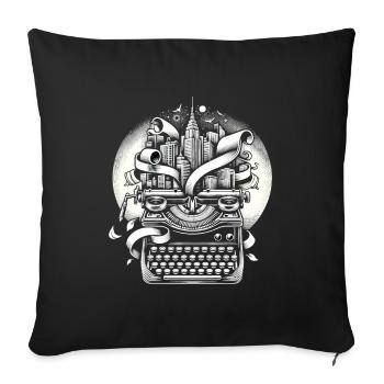 Poetry Slam Writer Poet Literature Slam Poetry Day - Sofa pillowcase 17,3'' x 17,3'' (45 x 45 cm) - black - Front