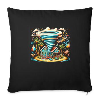 Meteorologie-kindertornado-sturm, Der Sturm-fan - Sofakissenbezug 45 x 45 cm - Schwarz - Vorne