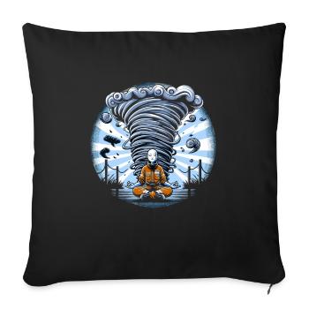 Meteorologie-kindertornado-sturm, Der Sturm-fan - Sofakissenbezug 45 x 45 cm - Schwarz - Vorne