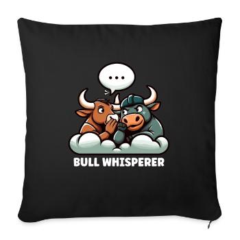 Rodeo Bull Riding Livestock Show Farmer Cattle - Sofa pillowcase 17,3'' x 17,3'' (45 x 45 cm) - black - Front