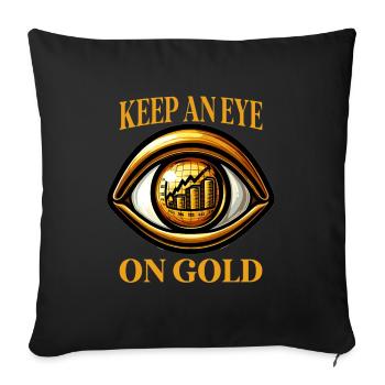 Gold Trader Forex Trader XAUUSD Trader - Sofa pillowcase 17,3'' x 17,3'' (45 x 45 cm) - black - Front