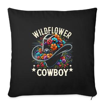 Texas Wildflowers Season Fields Flowers Texas - Sofa pillowcase 17,3'' x 17,3'' (45 x 45 cm) - black - Front