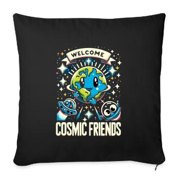 T-shirt avec Rejoignez Cosmic Friends: Out-of-t - Housse de coussin décorative 45 x 45 cm - noir - Devant